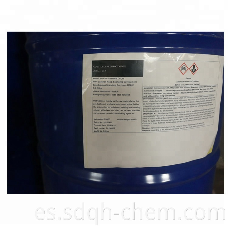 poliuretano químico TDI 80/20 y poliol para muebles